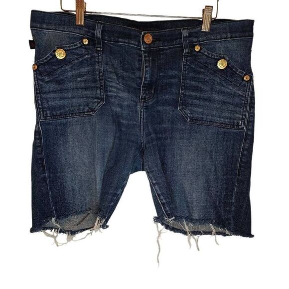 Rock & Republic Cut Off Raw Hem Denim Shorts - Picture 1 of 6